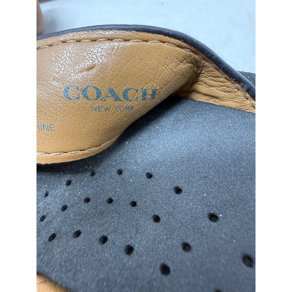 Coach Janine Black Signature Monogram Platform Slide Sandals Womens 6B - Picture 3 of 11